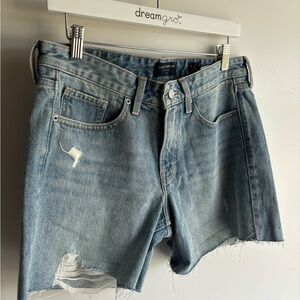 Lucky Brand Light Blue Distressed Denim Shorts